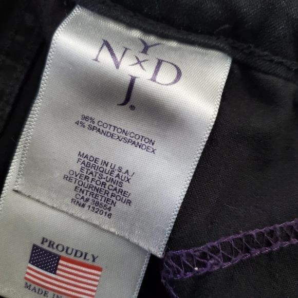NYDJ Black Denim Alina Legging Jeans Size 4 - Picture 7 of 9